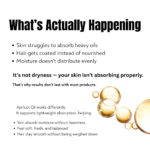 How apricot oil improves skin absorption and moisture retention without heaviness or buildup