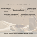 Benefits of Swastik Bergamot Essential Oil including uplifting aromatherapy, calming diffuser rituals, emotional balance, and restorative citrus wellness practices.