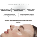 Benefits of Swastik Neroli Essential Oil including skin rejuvenation rituals, facial massage use, balanced-looking skin, and luxurious botanical skincare wellness.