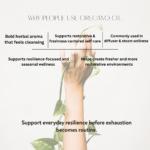 Benefits of Swastik Oregano Essential Oil including resilience-focused rituals, cleansing aromatherapy, steam wellness use, and restorative botanical care.