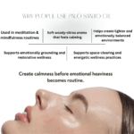 Benefits of Swastik Palo Santo Essential Oil including grounding rituals, meditation practices, mindfulness routines, and emotionally restorative aromatherapy wellness.