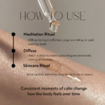 Patchouli essential oil usage guide featuring meditation rituals, diffuser wellness practices, grounding body care routines, and calming nighttime self-care experiences.