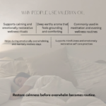 Benefits of Swastik Valerian Essential Oil including grounding aromatherapy, nighttime wellness rituals, emotional balance, and restorative self-care practices.