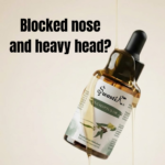Eucalyptus essential oil bottle used for blocked nose sinus relief and clearing breathing pathways naturally