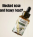 Eucalyptus essential oil bottle used for blocked nose sinus relief and clearing breathing pathways naturally