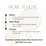 Clary sage essential oil usage guide featuring diffuser rituals, evening wellness routines, bath steam use, and calming massage self-care practices.