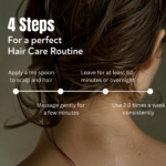 Step by step hair oil routine including applying to scalp massaging leaving overnight and using consistently for best results