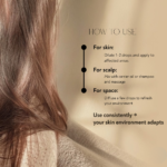 Guide showing how to use tea tree oil for acne, dandruff, and air purification with simple steps