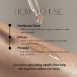 Vetiver essential oil usage guide featuring meditation rituals, diffuser wellness, grounding massage routines, and calming evening self-care practices.