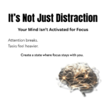 brain concept showing lack of activation for focus and attention leading to distraction and low productivity