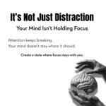 brain concept showing attention breaking and lack of focus with need for mental clarity and concentration