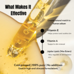 jojoba oil composition showing vitamin e vitamin a and wax esters for skin balance and repair