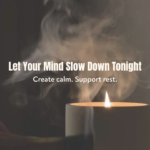 peaceful candle and calm atmosphere representing deep relaxation stress relief and improved sleep quality