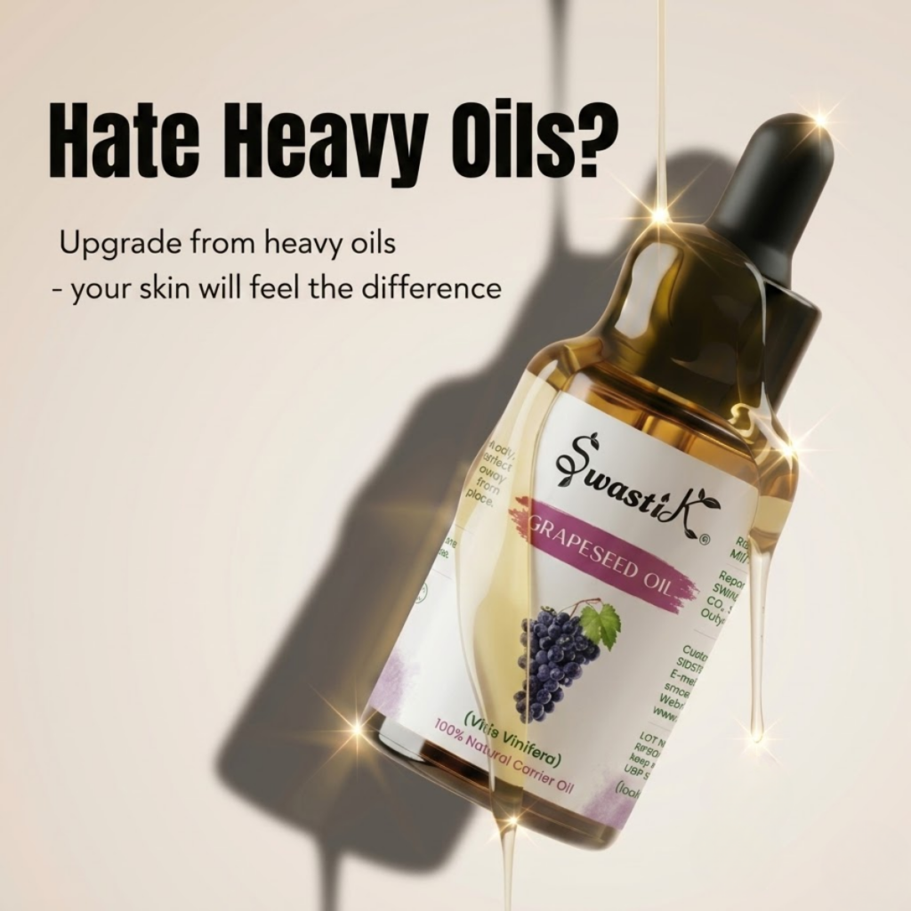 lightweight grapeseed oil for skin and hair in India non greasy oil for daily use without heaviness