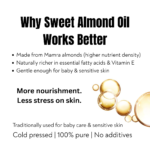 mamra sweet almond oil benefits for baby skin and sensitive skin nourishment India