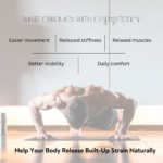 person exercising comfortably showing improved mobility reduced stiffness and better body movement