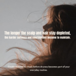 Luxury Ayurvedic haircare creative featuring amla oil messaging focused on scalp wellness, restorative nourishment, softer healthier-looking hair, and botanical self-care rituals.