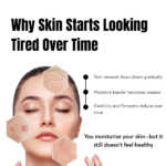 dull tired skin with reduced elasticity caused by slow skin renewal and weak skin barrier